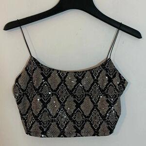 Windsor Cami Bustier Top Animal Print Sparkly Size L